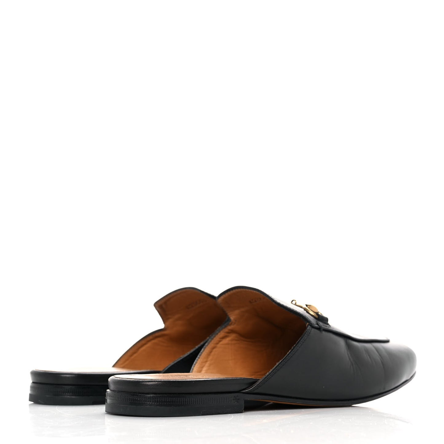 Calfskin Womens Princetown Slippers 39.5 Black
