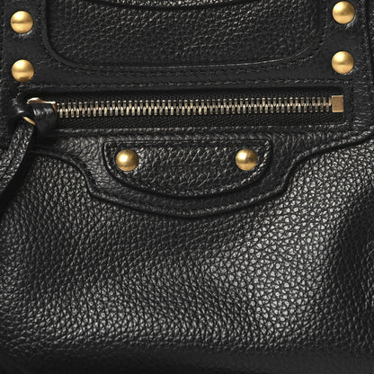 Balenciaga Grained Calfskin Neo Classic Gold Hardware Nano City Crossbody Black 8 of 10