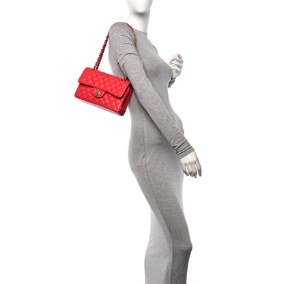 Chanel Caviar Quilted Small Double Flap Red 3 of 10