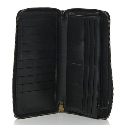 Gucci Calfskin Matelasse GG Marmont Zip Around Organizer Wallet Black 5 of 10