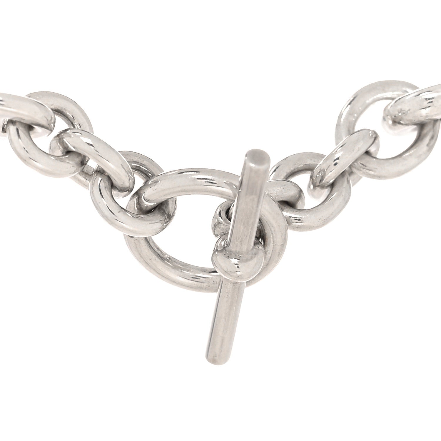 Hermes Sterling Silver Chaine d'Ancre Enchainee Collar Necklace 3 of 6