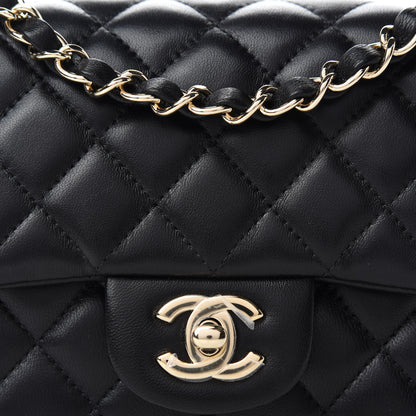Chanel Lambskin Quilted Mini Square Flap Black 10 of 10