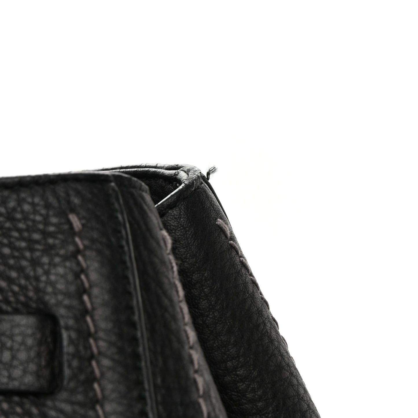 Grained Calfskin Tote Black