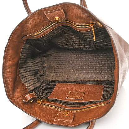Prada Vitello Daino Tote Palissandro 4 of 12