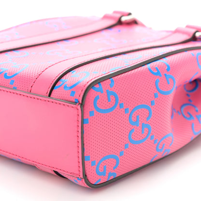 Gucci Calfskin GG Tennis Embossed Mini Tote Bag Modern Fucsia Modern Blue 9 of 10