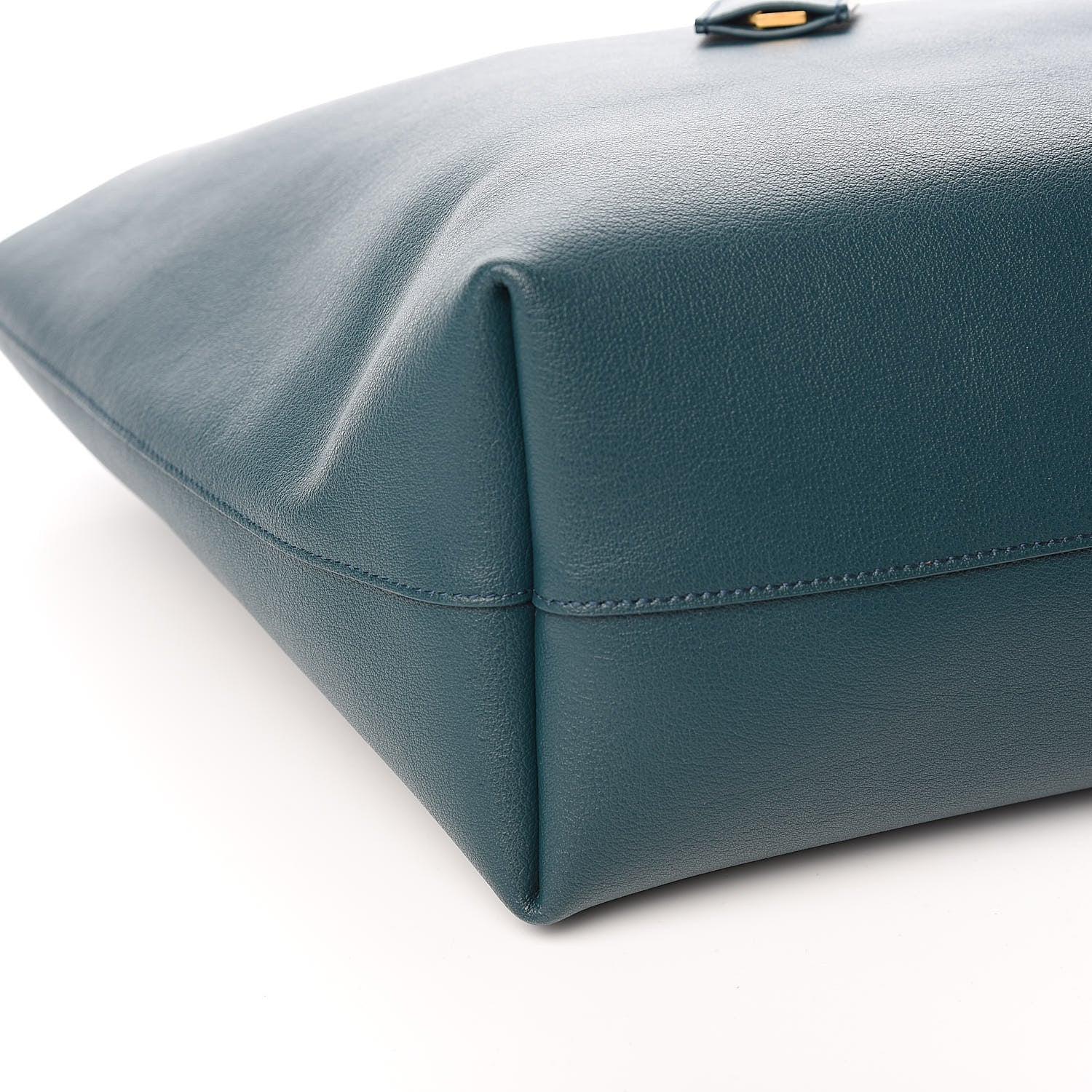 Saint Laurent Calfskin Large Shopping Tote Dark Turquoise 11 of 12