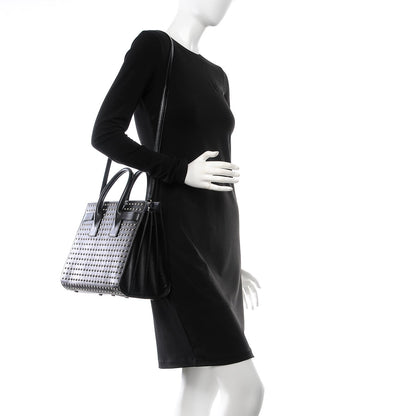 Saint Laurent Grain De Poudre Studded Small Sac De Jour Black 3 of 10