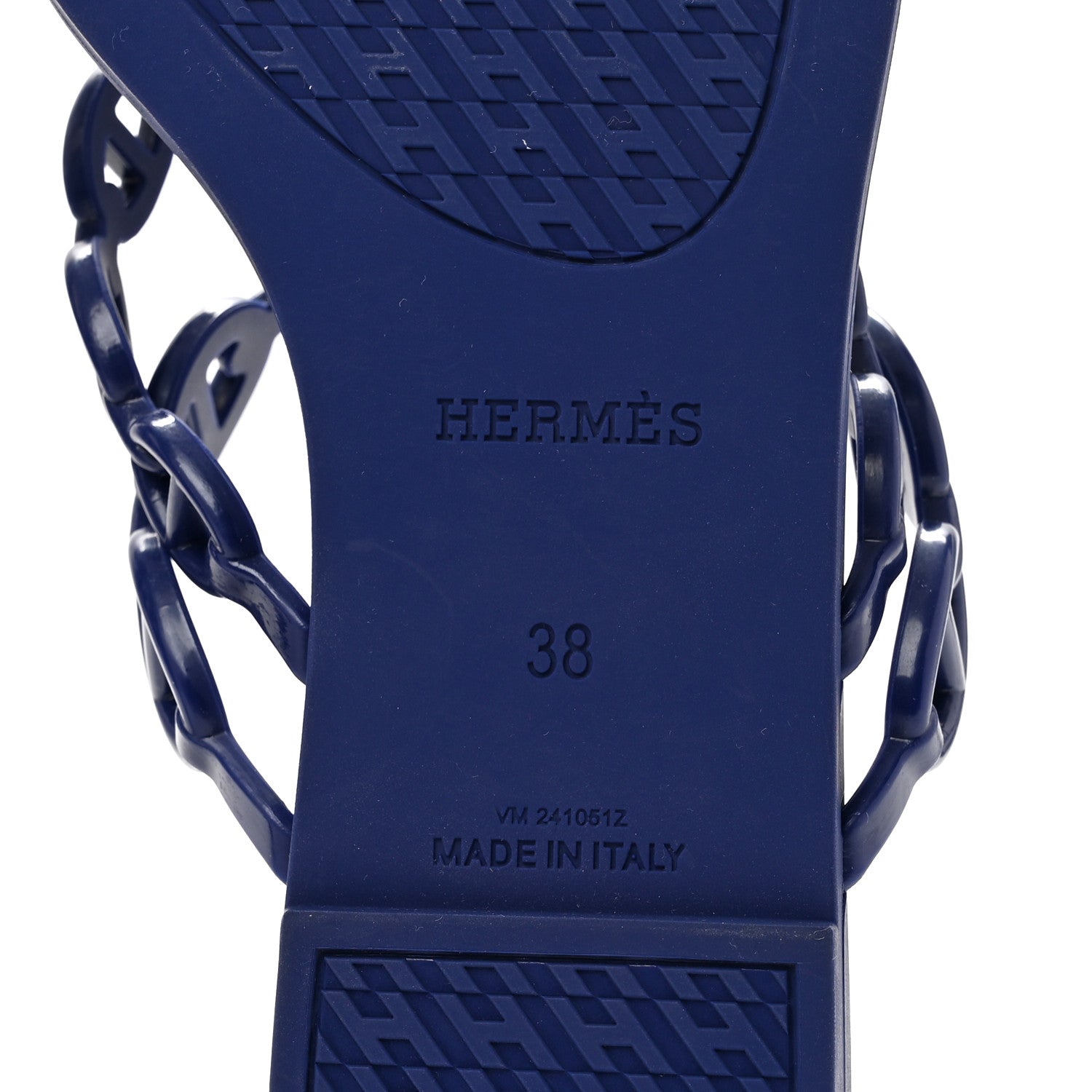 Hermes Rubber Chaine d'Ancre Island Sandals 38 Violet Iris 7 of 10