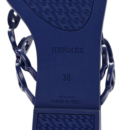 Hermes Rubber Chaine d'Ancre Island Sandals 38 Violet Iris 7 of 10