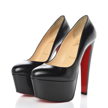Christian Louboutin Shiny Calfskin Alta Vicky 160 Pumps 38.5 Black 3 of 7