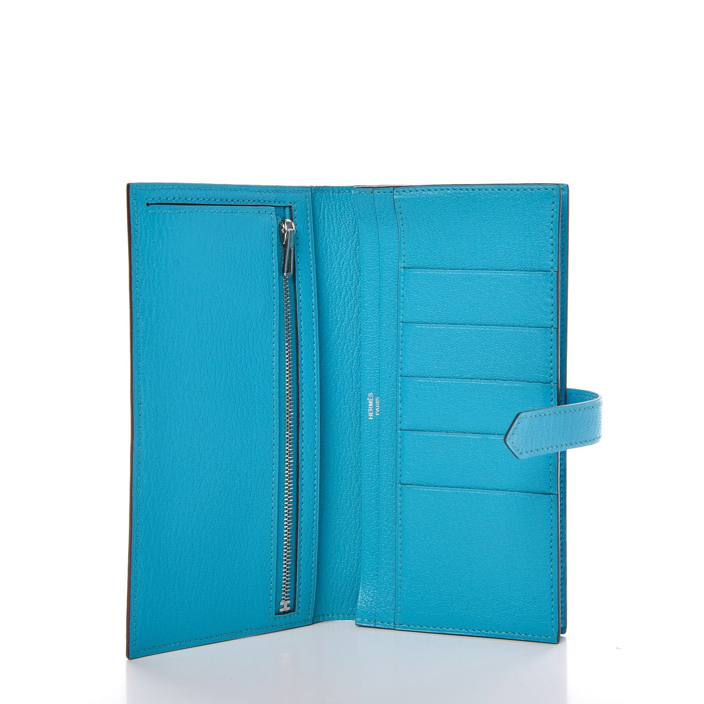 Chevre Mysore Bearn Gusset Wallet Bleu Azteque