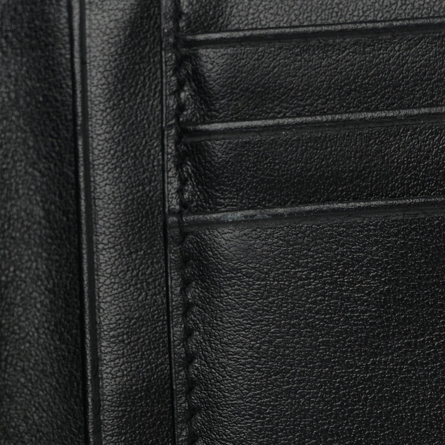 Saint Laurent Shiny Calfskin Crocodile Embossed Monogram Uptown Compact Wallet Black 9 of 13