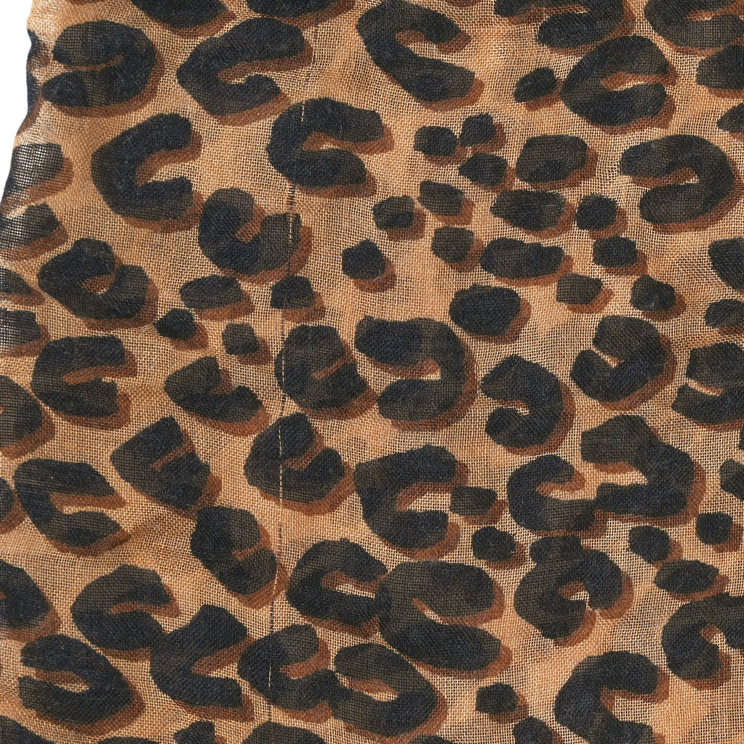 Cashmere Silk Leopard Etole Stole Marron