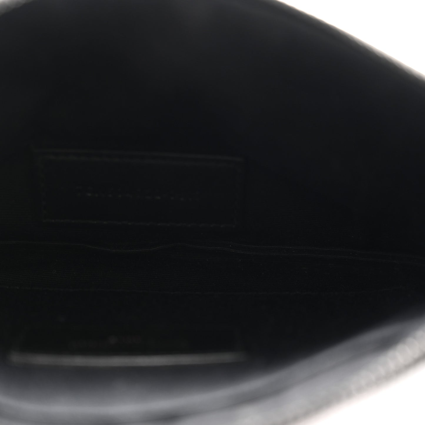 Grain De Poudre Chevron Monogram Monochrome Bill Pouch Black