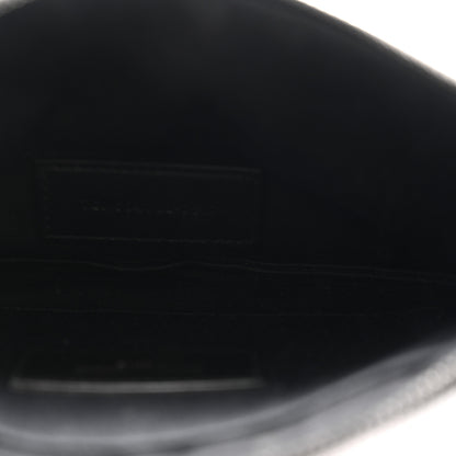 Saint Laurent Grain De Poudre Chevron Monogram Monochrome Bill Pouch Black 5 of 7