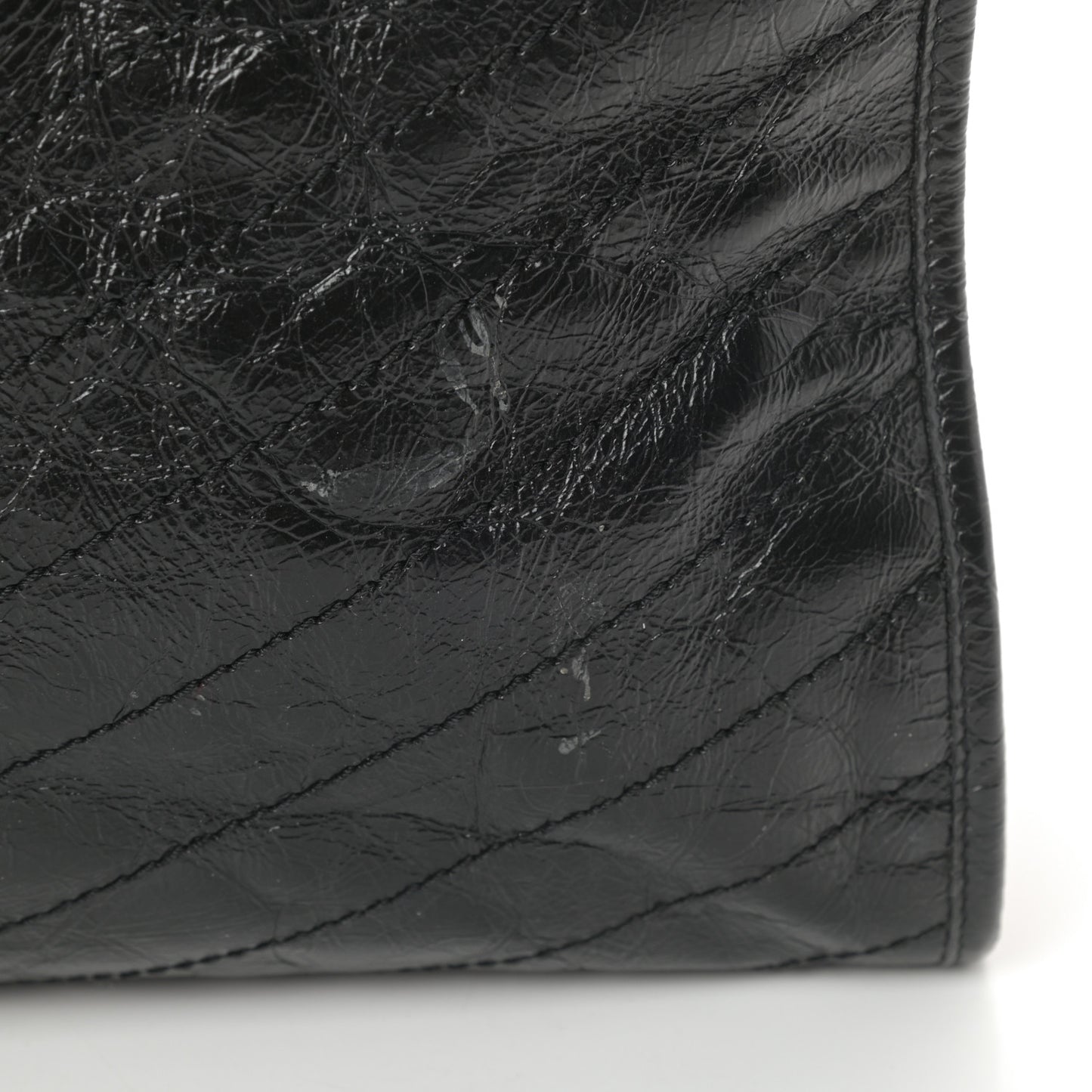 Crinkled Calfskin Matelasse Monogram Niki Shoulder Bag Black