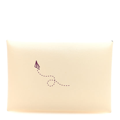Hermes Swift Aviatrice Printed Calvi Card Case Nata 3 of 9