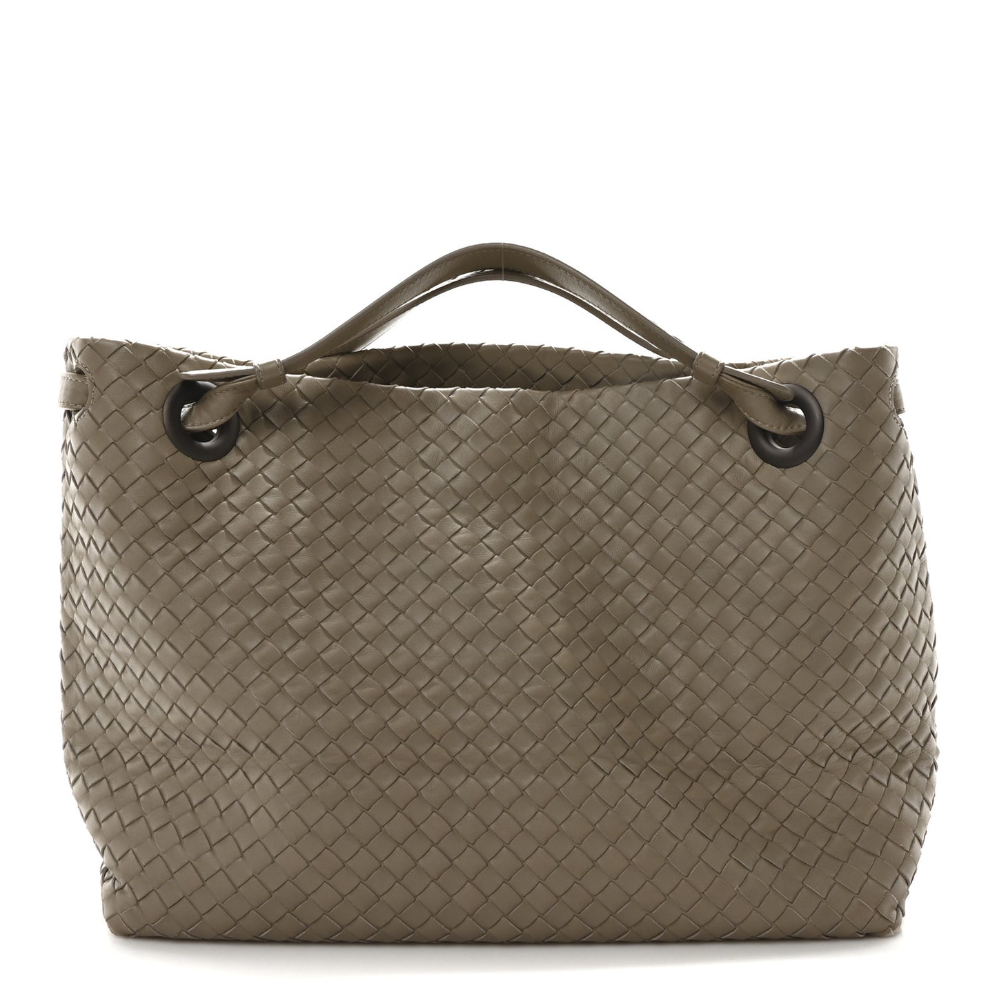 Nappa Intrecciato Medium Garda Bag Fume