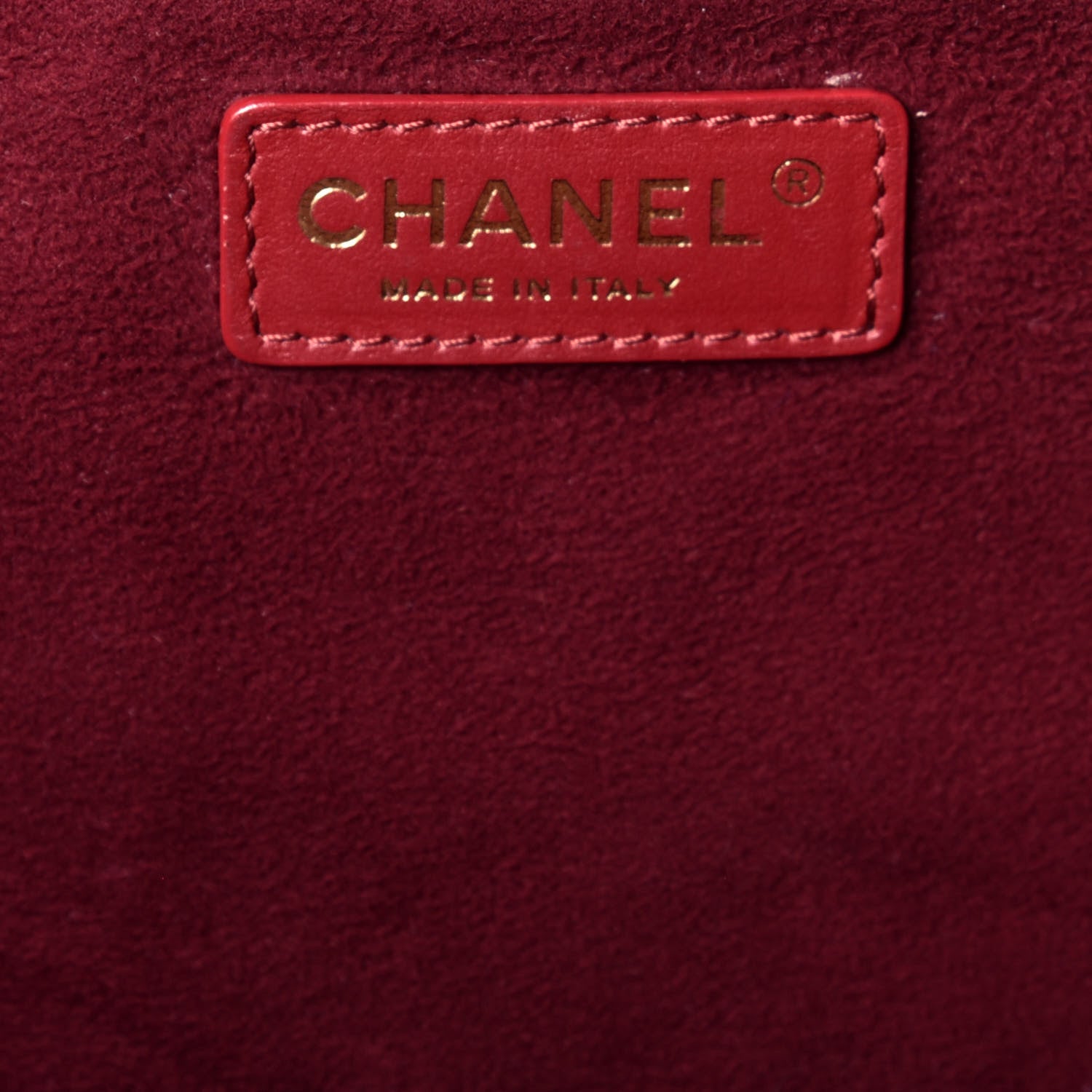 Chanel Caviar Medium Studded Deauville Tote Red 7 of 9