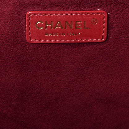 Chanel Caviar Medium Studded Deauville Tote Red 7 of 9