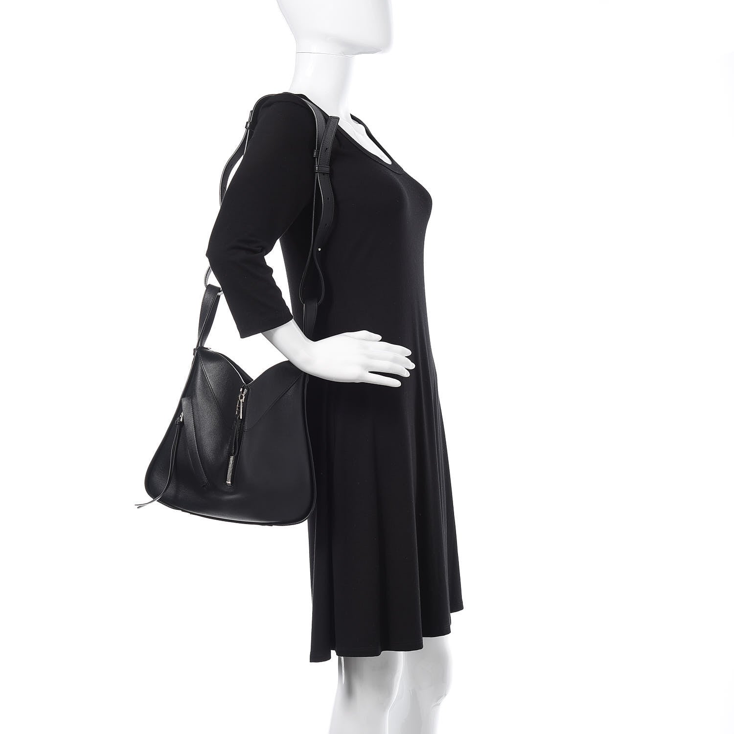 Loewe Calfskin Small Hammock Shoulder Bag Black 2 of 14