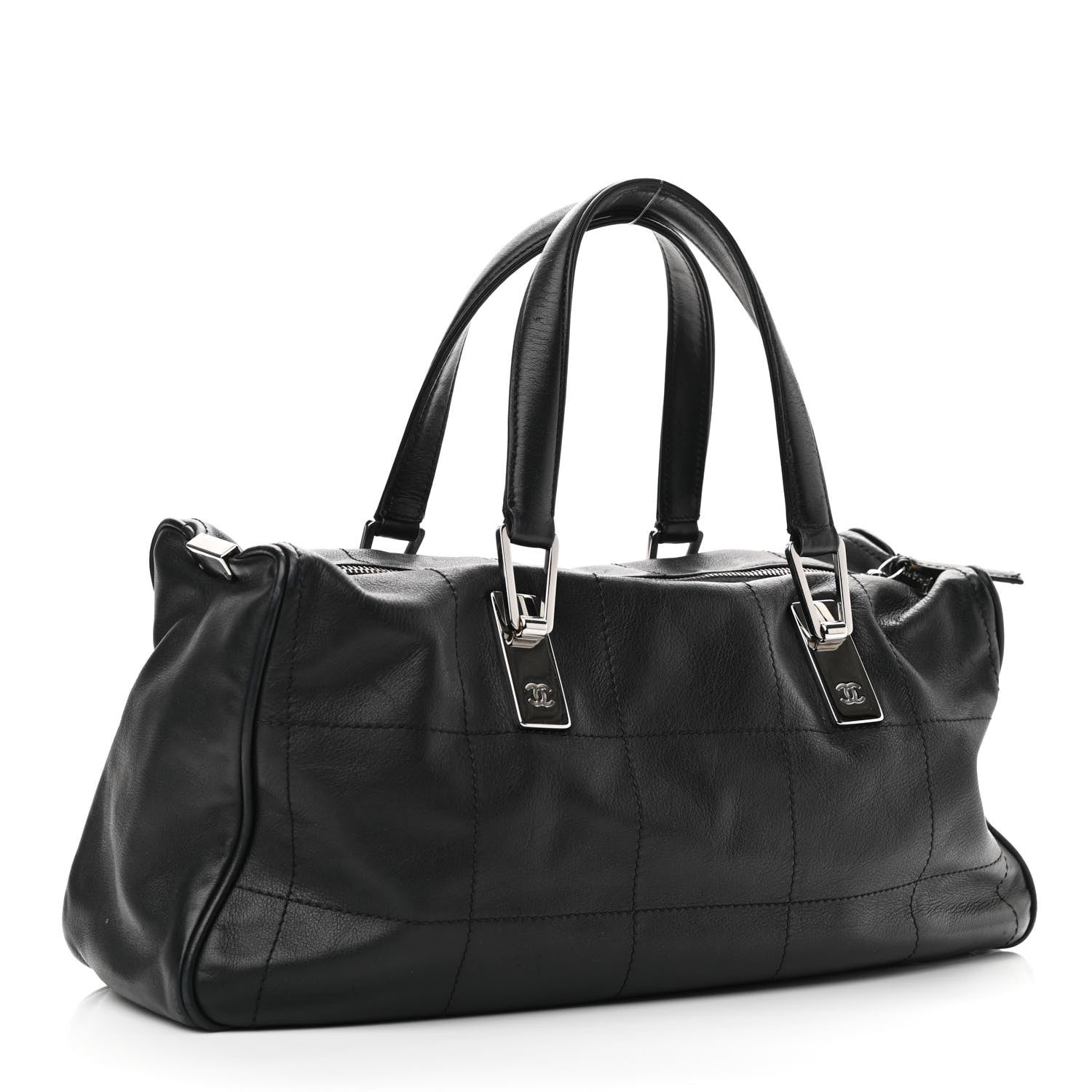 Chanel Lambskin Square Stitched Large Tote Black 3 of 12