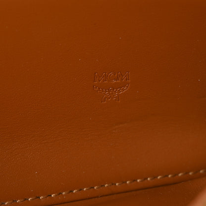 MCM Visetos Large Zip Around Wallet Cognac 7 of 7