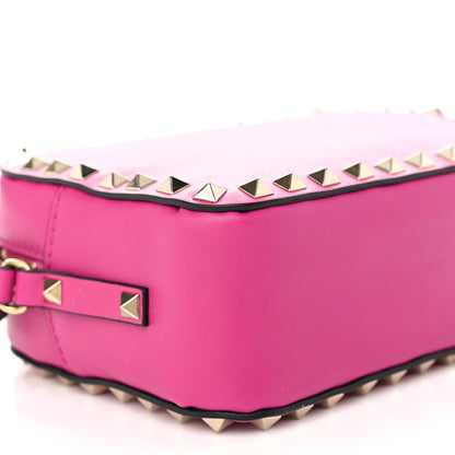 Valentino Garavani Calfskin Rockstud Camera Crossbody Bag Deep Fuxia 9 of 10