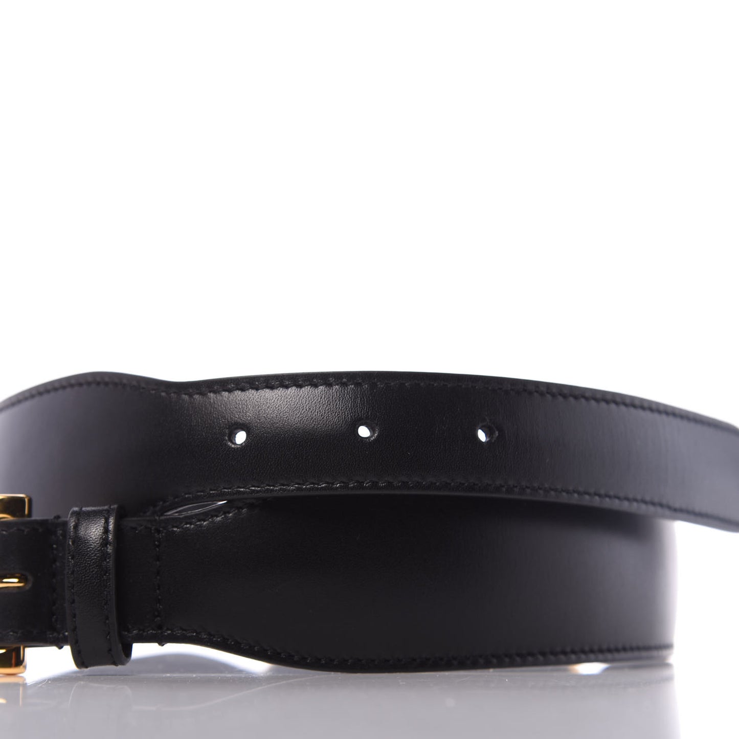 Efesto Leather Horsebit 25mm Belt 60 24 Black