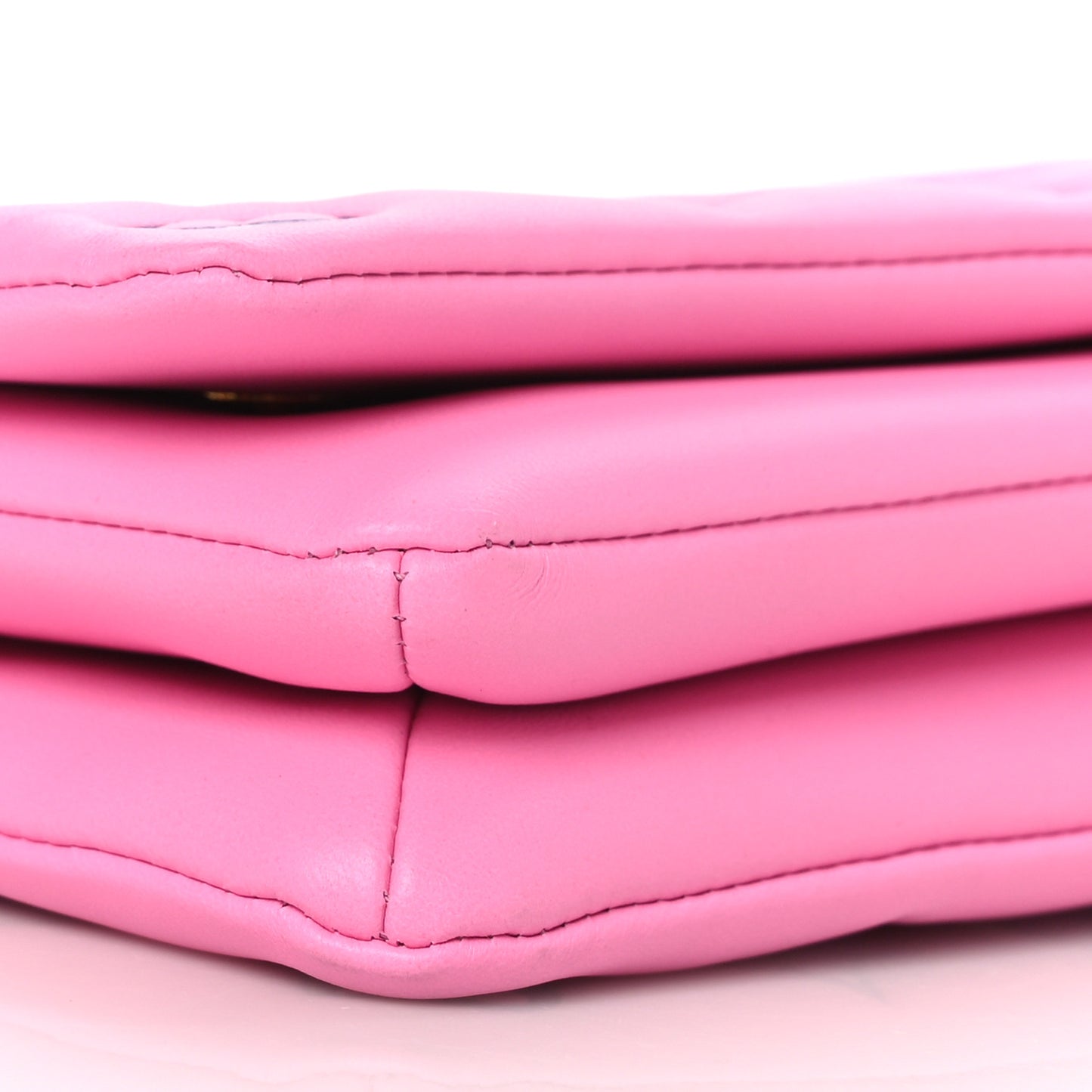 Lambskin Embossed Monogram Vuittamins Pochette Coussin Rose Violet