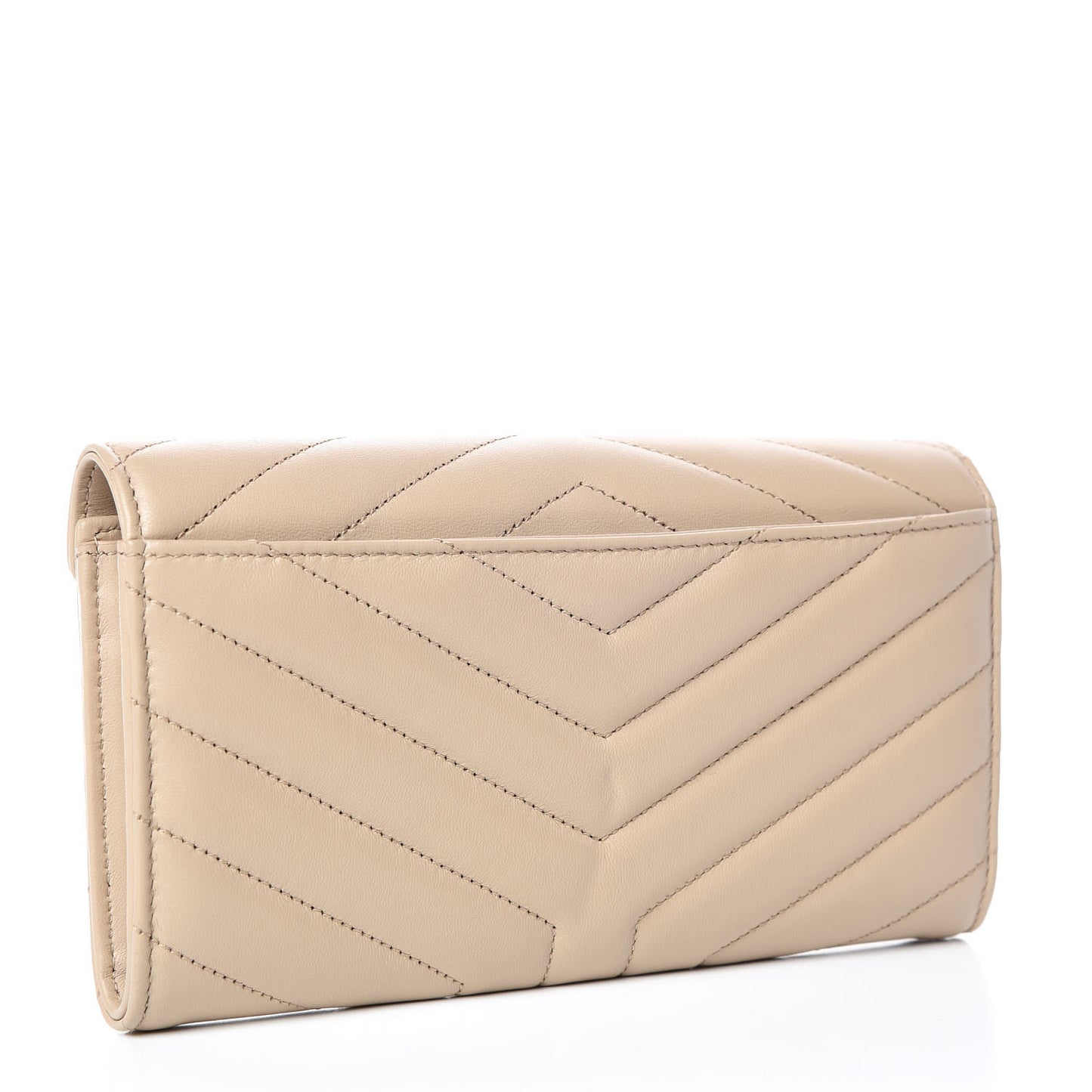 Lambskin Y Quilted Monogram Large Loulou Flap Wallet Nude Powder