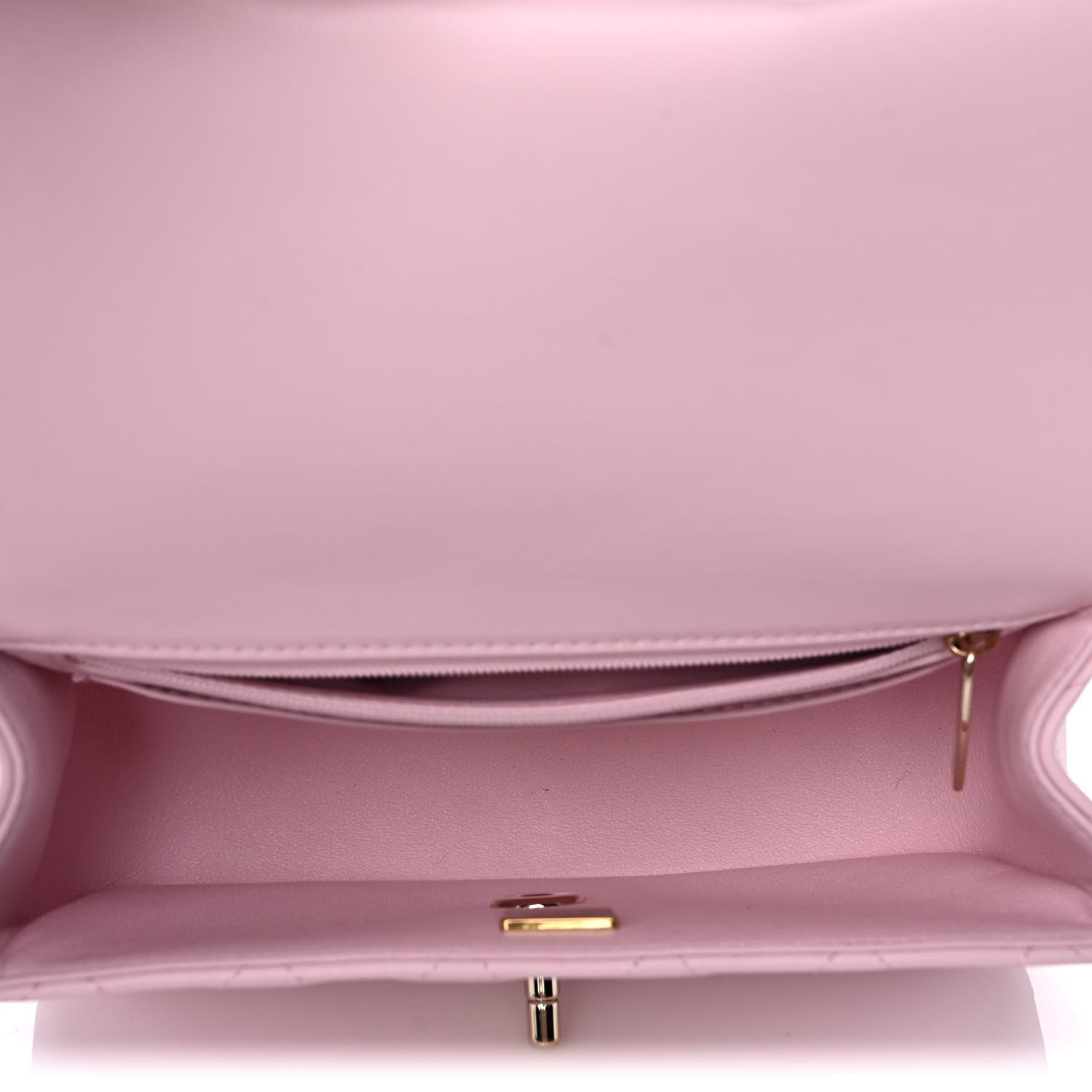 Chanel Lambskin Quilted Mini Top Handle Rectangular Flap Light Pink 5 of 13
