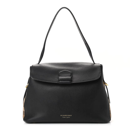 Burberry Derby Calfskin House Check Medium Camberley Black 1 of 12