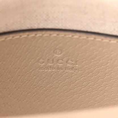 Gucci GG Supreme Monogram Textured Dollar Calfskin Web Mini Horsebit 1955 Shoulder Bag Beige Mystic White Oatmeal 7 of 11