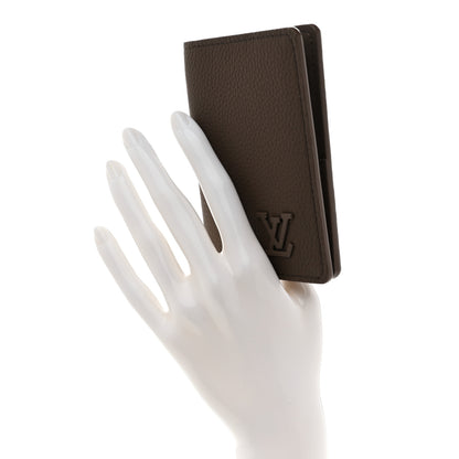 Louis Vuitton Grained Calfskin Aerogram Pocket Organizer Moka 2 of 6