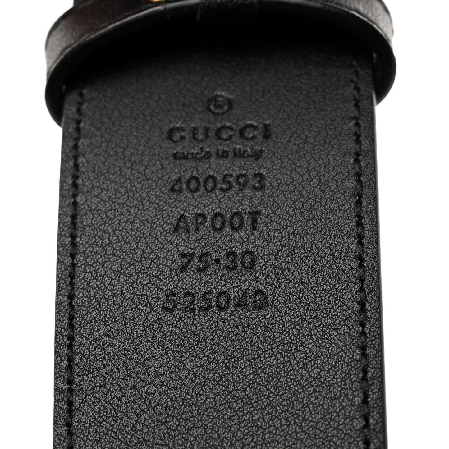 Calfskin Double G 40mm Belt 75 30 Black