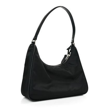 Prada Tessuto Nylon Saffiano Mini Re-Edition 2005 Bag Black 3 of 9