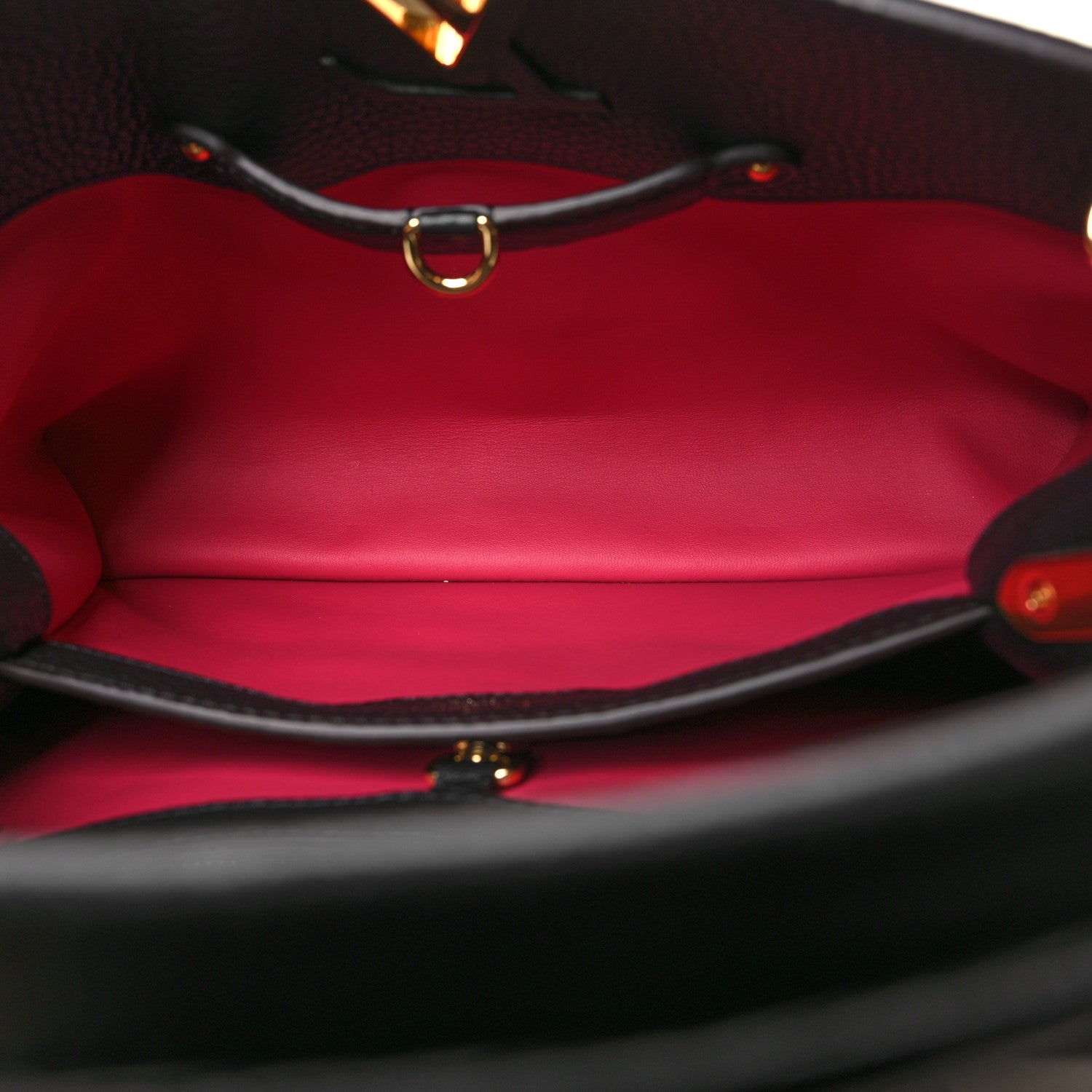 Louis Vuitton Taurillon Capucines PM Black 5 of 10