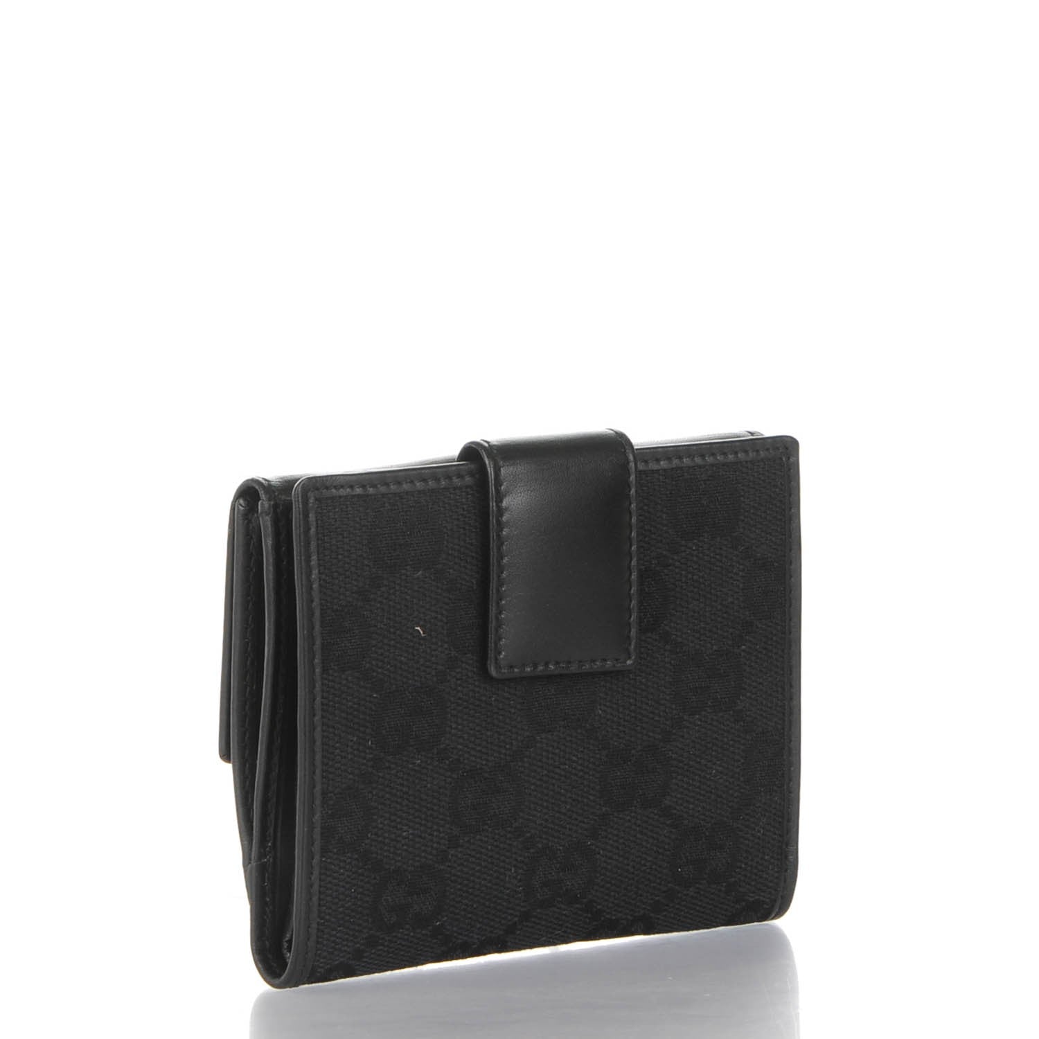 Gucci Monogram French Flap Wallet Black 3 of 7