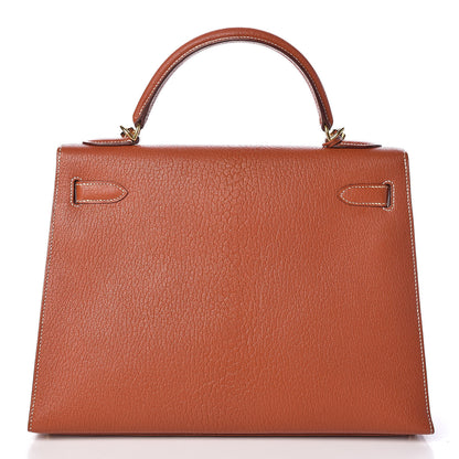 Hermes Chevre De Coromandel Kelly Sellier 32 Brique 4 of 36