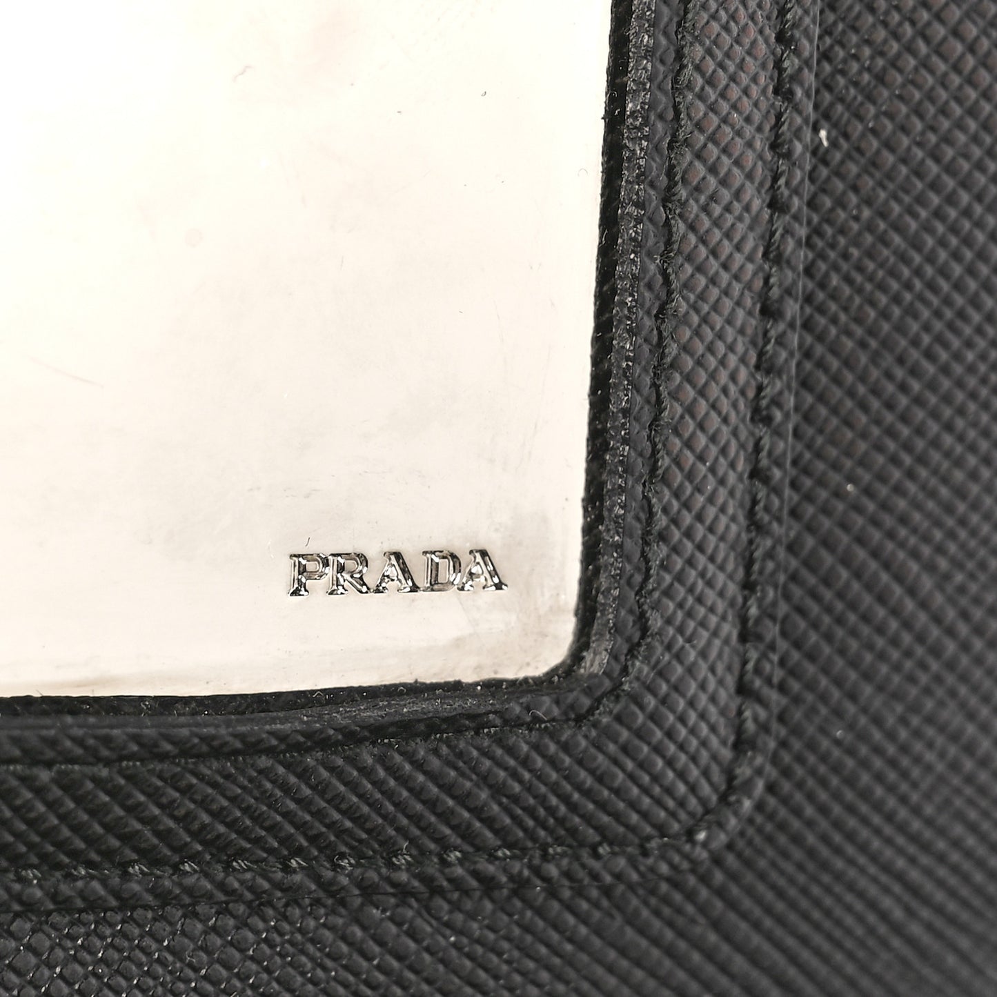 Saffiano Vernice Mini Crossbody Wallet Black