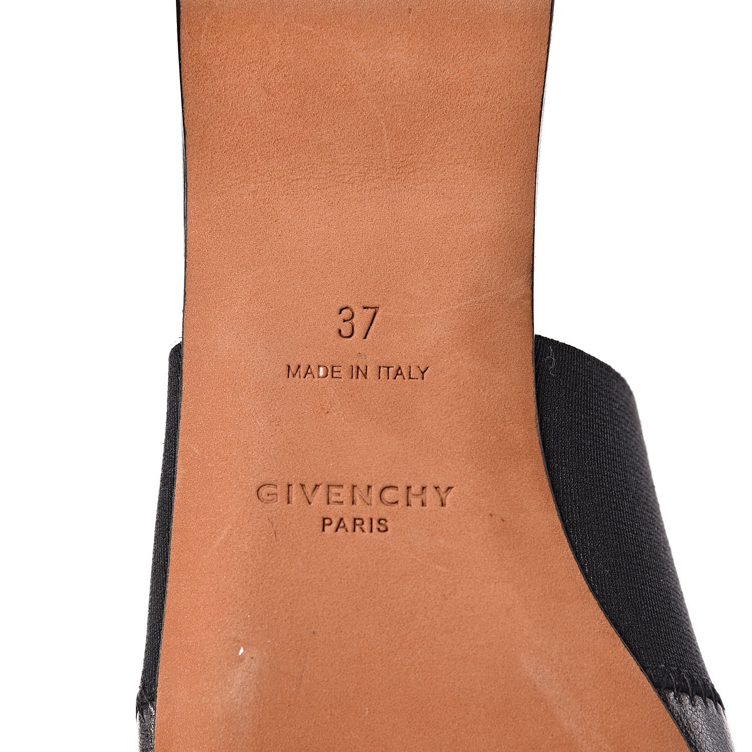 Givenchy Metallic Calfskin Bedford Logo Mule Slides 37 Black 6 of 11
