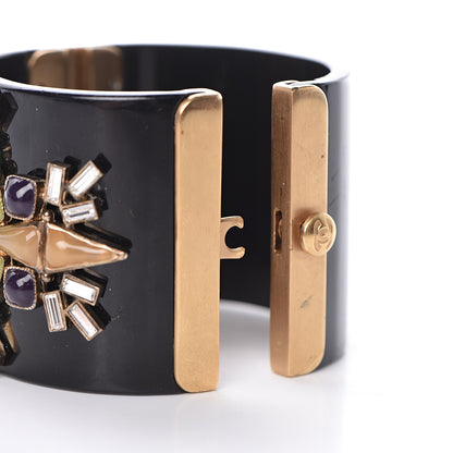 Chanel Resin Enamel CC Cabochon Cuff Black Multicolor 4 of 7