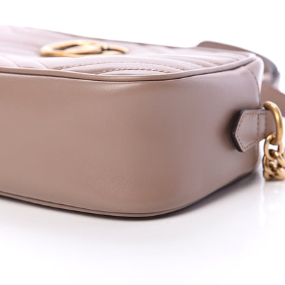 Gucci Calfskin Matelasse Small GG Marmont Chain Shoulder Bag Porcelain Rose 9 of 9