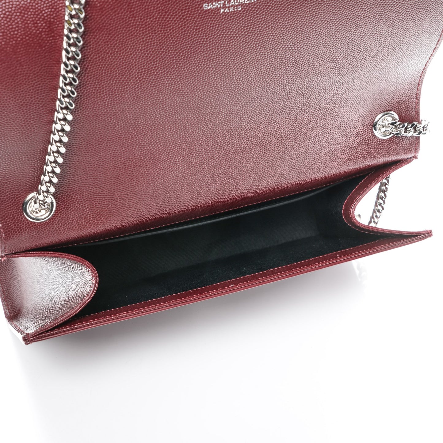 Grain De Poudre Medium Monogram Kate Satchel Dark Red