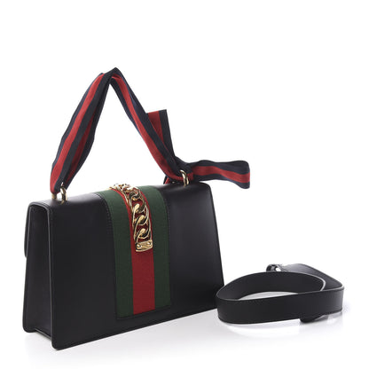 Gucci Calfskin Small Sylvie Shoulder Bag Black 4 of 15