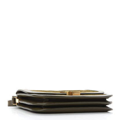 Saint Laurent Suede Smooth Calfskin Monogram Medium Solferino Soft Satchel Olive 4 of 8