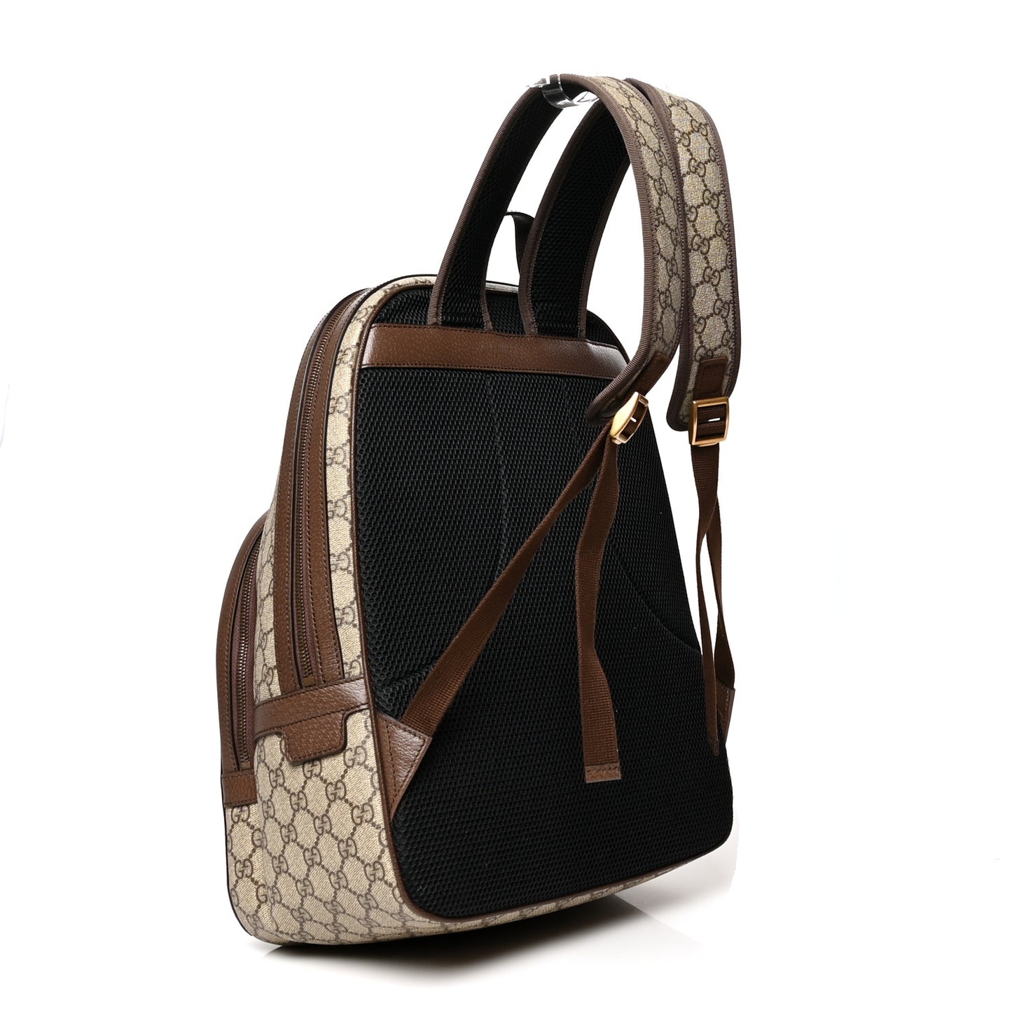 GG Supreme Monogram Medium Ophidia Day Backpack Brown