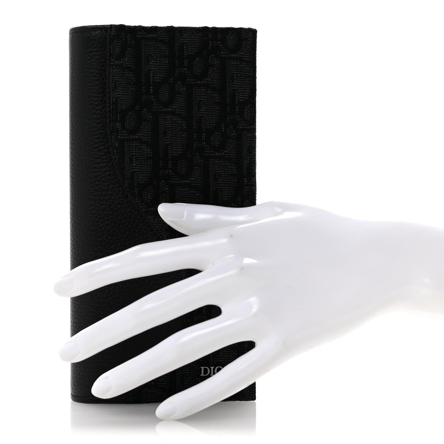 Christian Dior Oblique Saddle Long Vertical Wallet Black 2 of 9