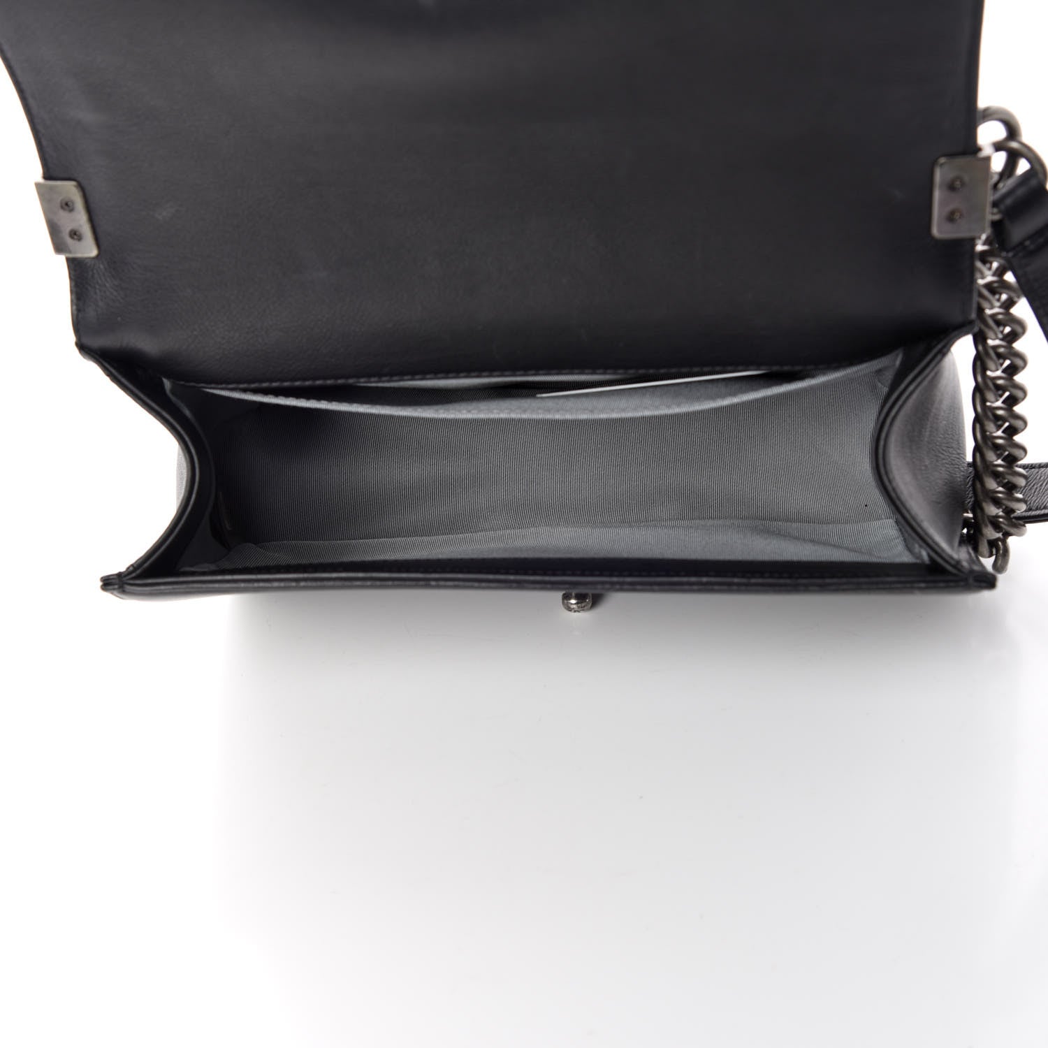 Chanel Calfskin Double Stitch Medium Boy Flap Black 7 of 9